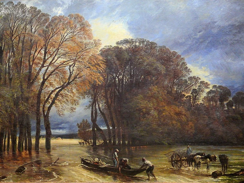 1803-Paul Huet - L'alluvione di Saint-Cloud